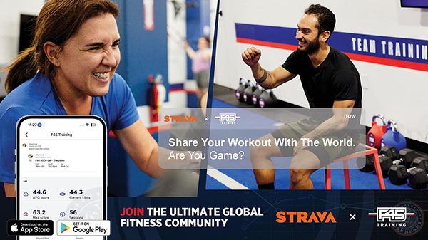 F45 becomes first functional fitness franchise to collaborate with Strava