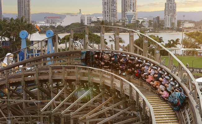 The Parkz Update: Leviathan wooden roller coaster nears completion at Sea  World