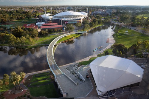 Torrens River footbridge a hit during Adelaide’s Ashes Test