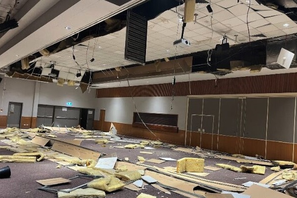 Ceiling repairs commence at Albury Entertainment Centre