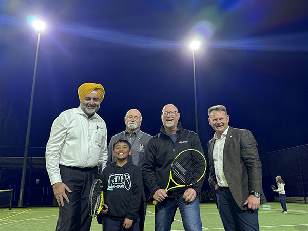 New lighting installed for tennis courts at Blacktown’s Jonas Bradley Reserve