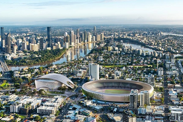 New design for Gabba and adjacent Brisbane Arena presented to 2032 Olympic and Paralympic Games infrastructure and planning review