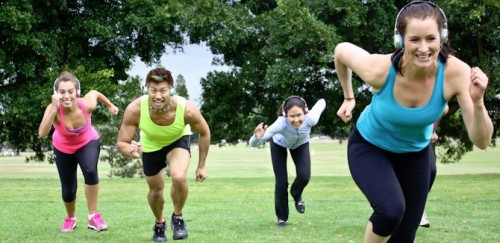 Hush quietens music in outdoor Group Fitness