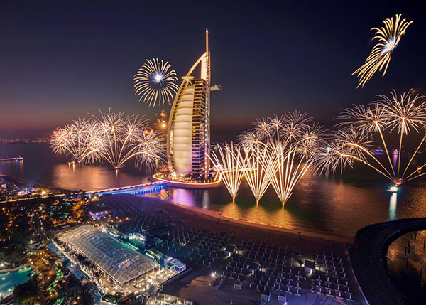 Synchronised drone displays and fireworks to welcome the New Year in Dubai