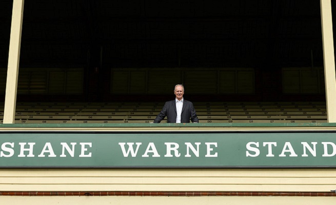 Shane Warne stand unveiled at Junction Oval in Melbourne