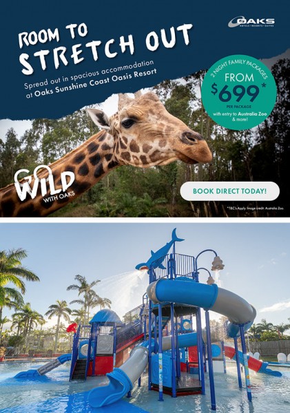 Oaks Sunshine Coast Oasis Resort partners with Australia Zoo to extend tourism experience