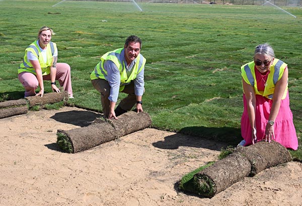 First turf installed at new Orange Sports Precinct