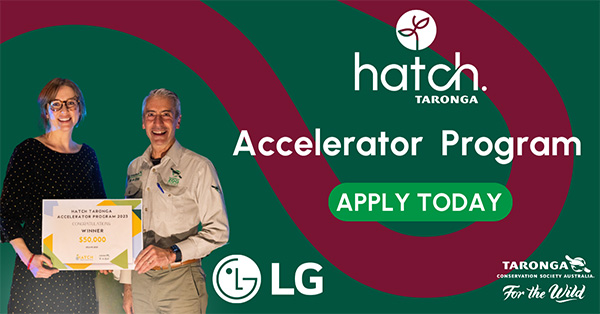 Taronga announces LG Electronics Australia as partner for its ecopreneurial Hatch program  