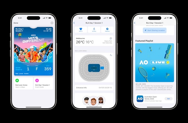 Ticketmaster enables enhanced Apple Wallet ticket experience for Australian Open