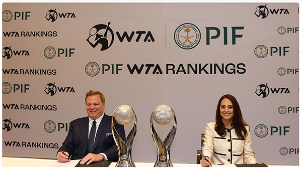 PIF and WTA sign multi-year partnership to accelerate global growth of women’s tennis