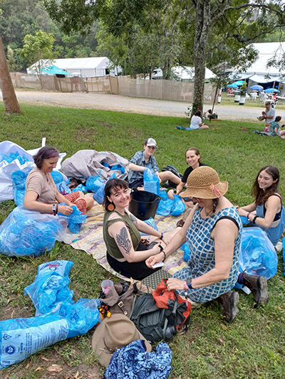 Volunteers help Woodfordia convert containers into conservation